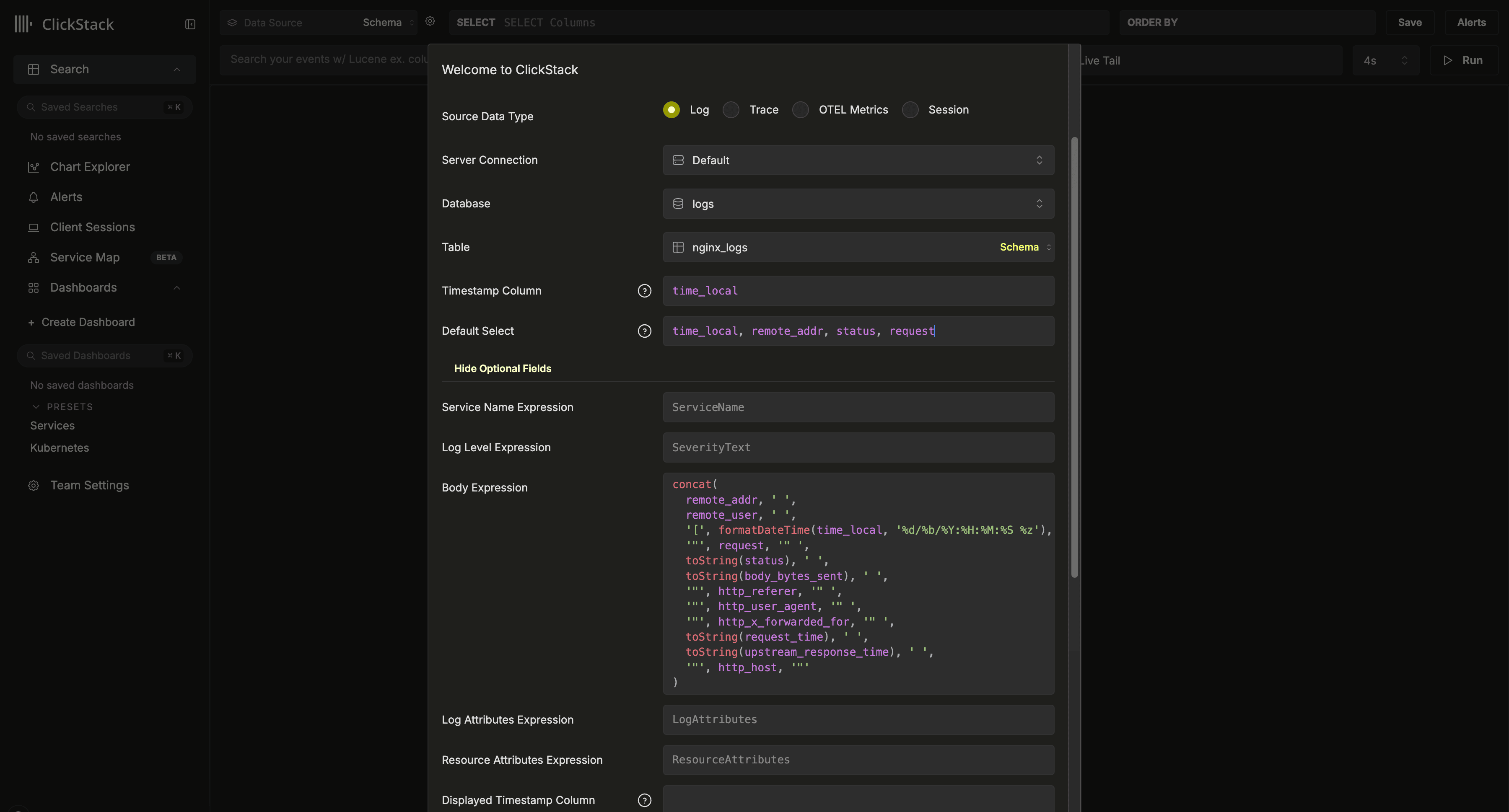 Create datasource - vector