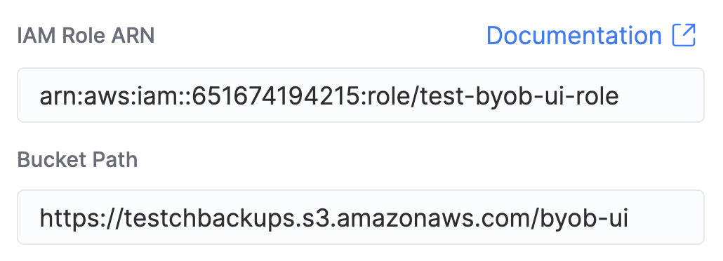 تهيئة AWS IAM Role ARN وتفاصيل حاوية S3