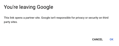 GCP Marketplace 웹사이트 이탈 확인 모달