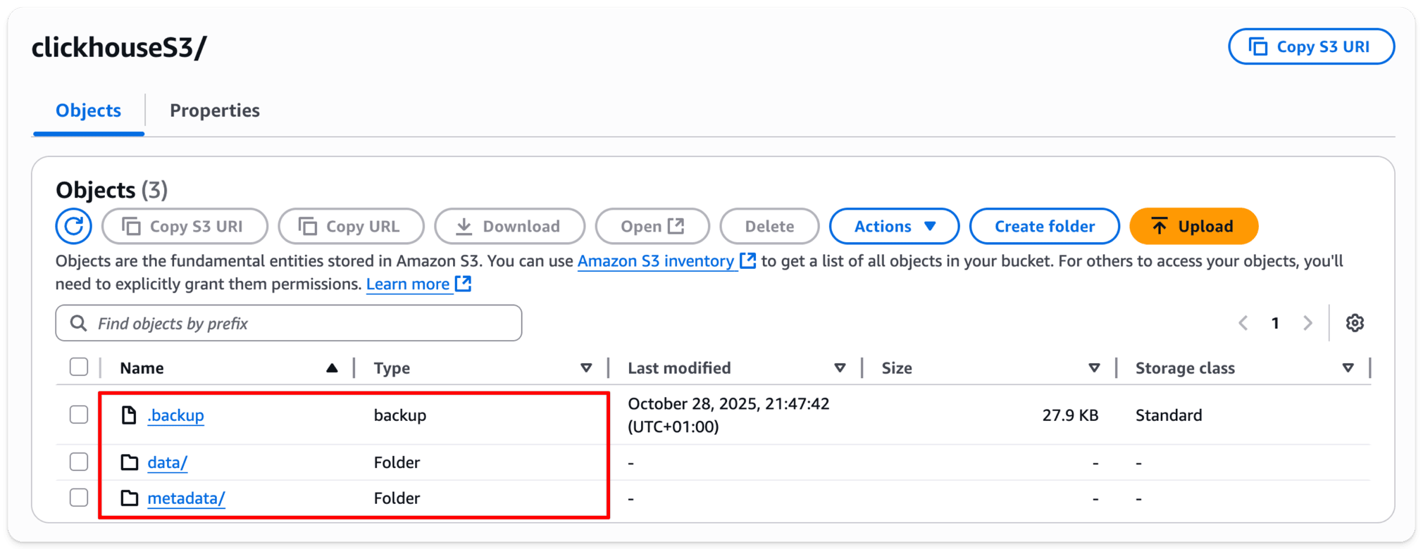 backup, data and metadata