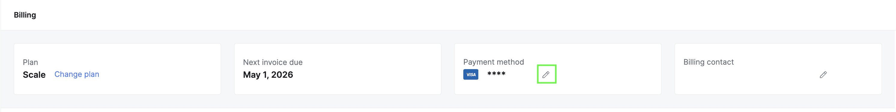Editar tu tarjeta de crédito
