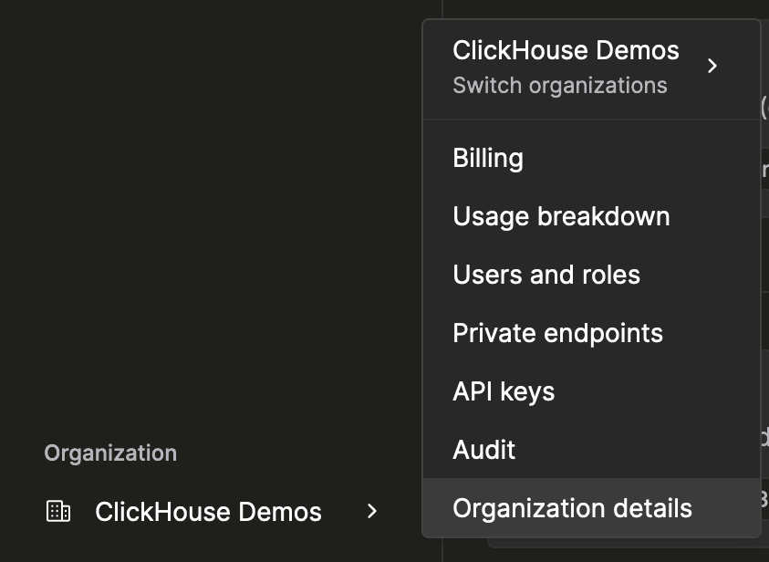 ClickHouse Cloud Activity 选项卡