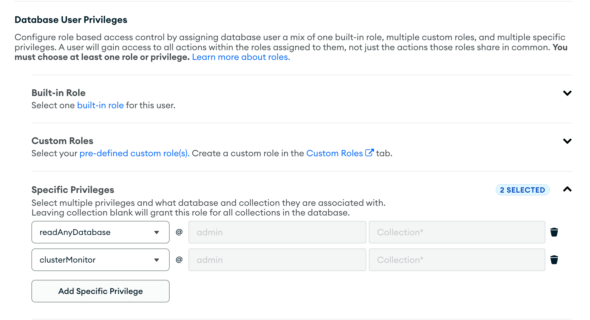 Configure user roles