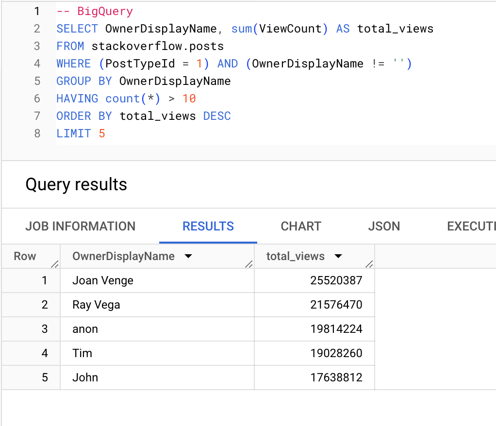BigQuery 쿼리 재작성하기