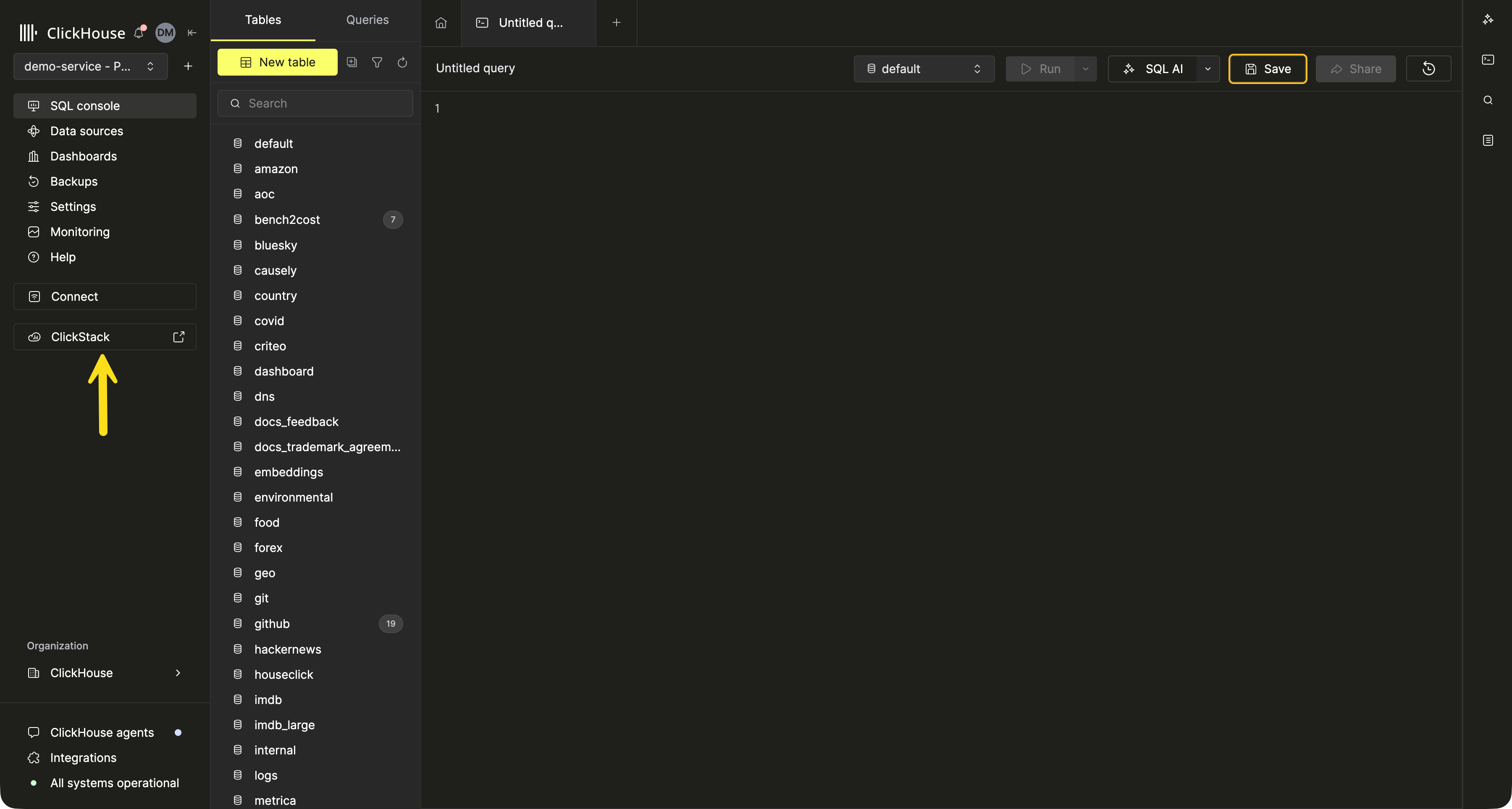 Managed ClickStack في ClickHouse Cloud