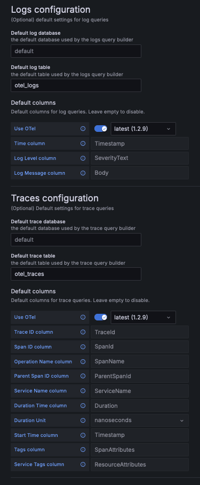 Configuración del conector